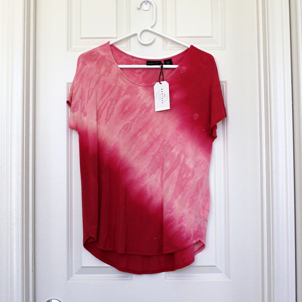 Handmade tie dye Adrienne Vittadini top by Hue Revival